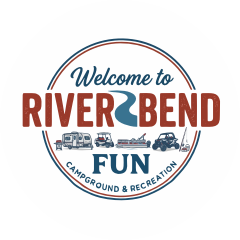 River Bend Fun circular campground logo
